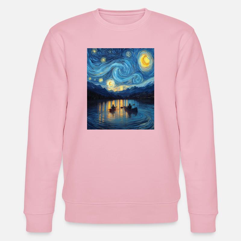 Kayak Van Gogh Nuit étoilée - Sweat bio CHANGER Stanley/Stella Unisexe - rose pâle