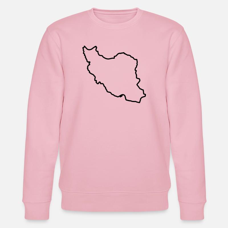 Iran Map Silhouette Persien - Stanley/Stella Unisex Bio-Sweatshirt CHANGER  - Hellrosa
