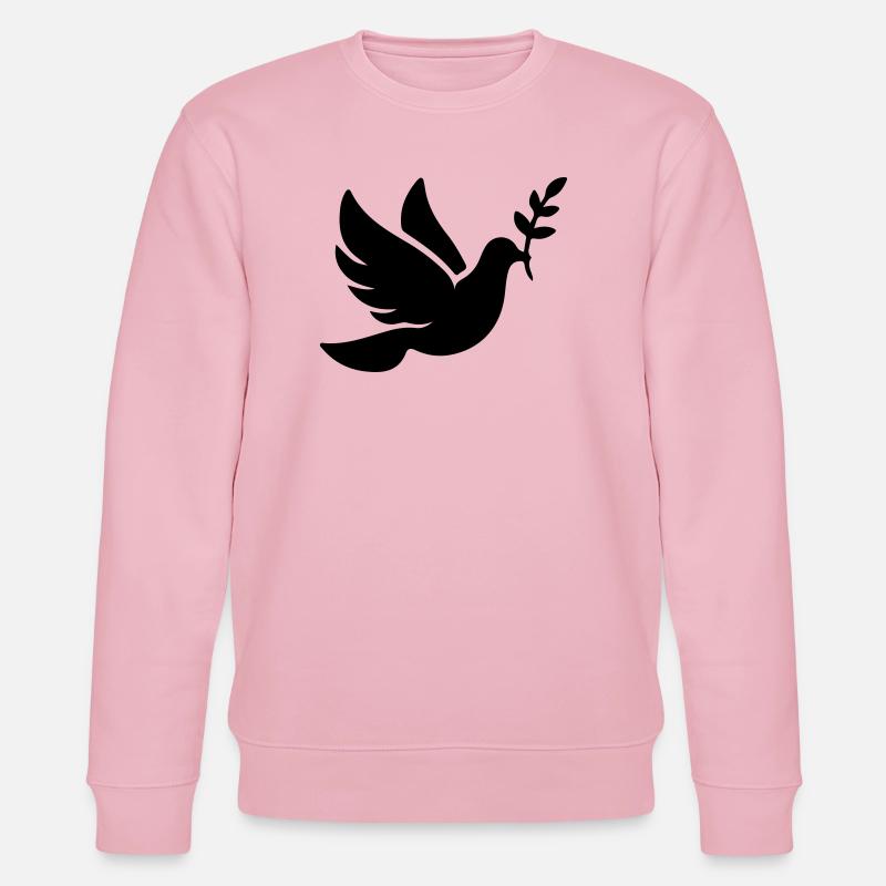 Taube Frieden Glaube - Stanley/Stella Unisex Bio-Sweatshirt CHANGER  - Hellrosa