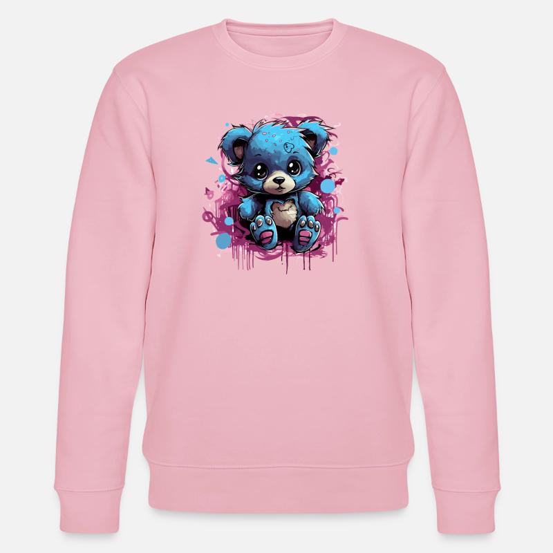 Blue Cuddly Bear Graffiti Pop - Sweat bio CHANGER Stanley/Stella Unisexe - rose pâle