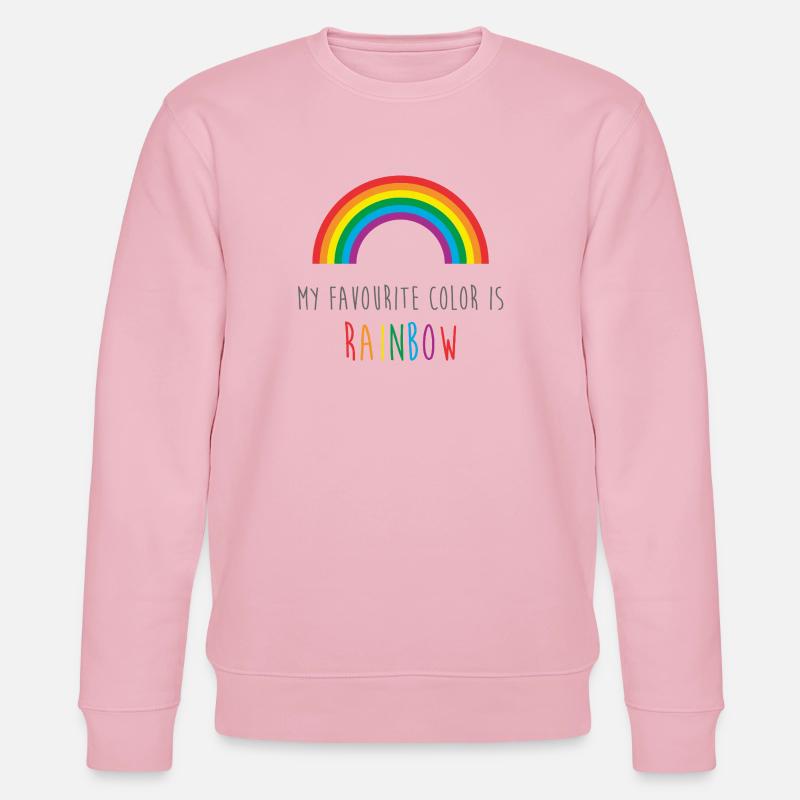 Mein Lieblingsregenbogen - Stanley/Stella Unisex Bio-Sweatshirt CHANGER - Hellrosa