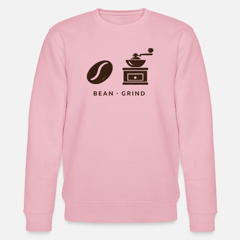 BEAN . GRIND . COFFEE . KAFFEE - Stanley/Stella Unisex Bio-Sweatshirt CHANGER  - Hellrosa