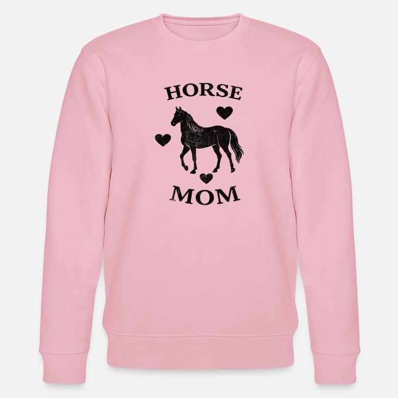 Lustige Pferde Mama - Stanley/Stella Unisex Bio-Sweatshirt CHANGER  - Hellrosa