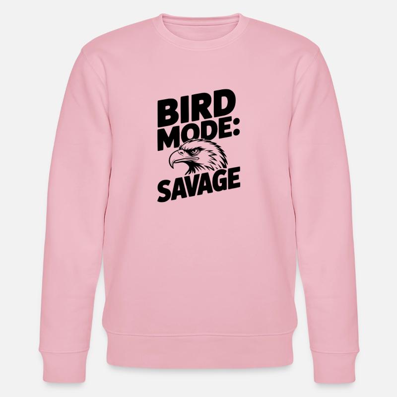 Vogelmodus: Wild - Stanley/Stella Unisex Bio-Sweatshirt CHANGER  - Hellrosa