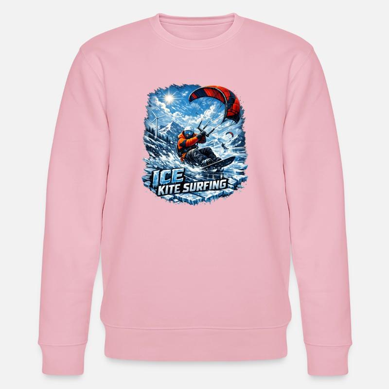 WINTER KITE SURFING - Stanley/Stella Unisex Bio-Sweatshirt CHANGER  - Hellrosa