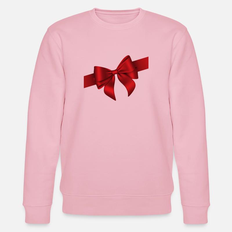 Red Bow Elegance - Stanley/Stella CHANGER Unisex Organic Sweatshirt - cotton pink