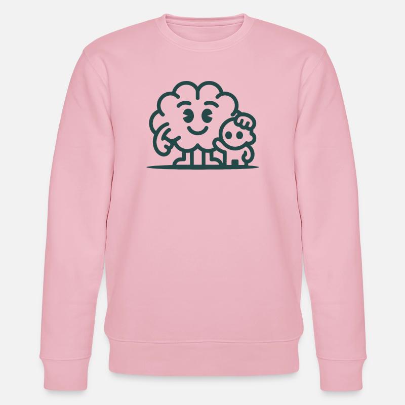 Friendly Cloud Duo Illustration - Stanley/Stella Unisex Bio-Sweatshirt CHANGER  - Hellrosa