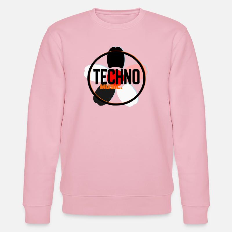 Techno Music Circle Logo - Stanley/Stella Unisex Bio-Sweatshirt CHANGER  - Hellrosa