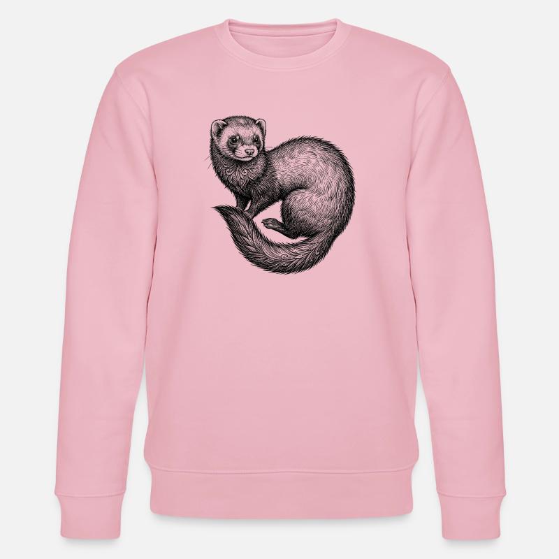 Frettchen - Stanley/Stella Unisex Bio-Sweatshirt CHANGER  - Hellrosa