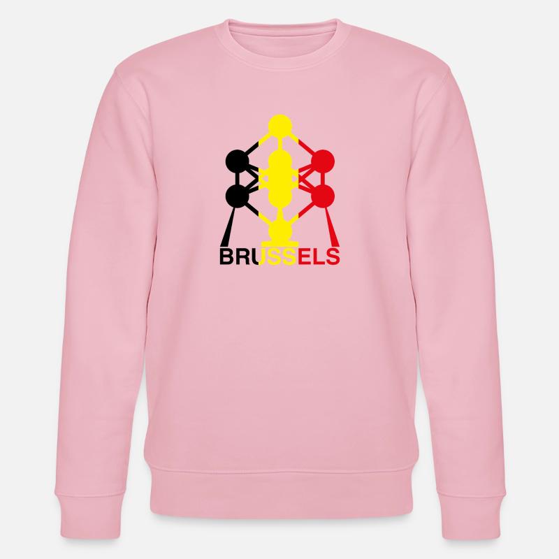 Atomium Brussels – Ikone der belgischen Flagge - Stanley/Stella Unisex Bio-Sweatshirt CHANGER  - Hellrosa