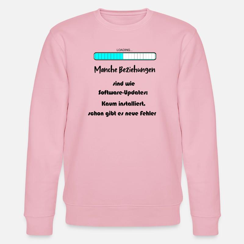 Progress Bar Blue Pattern - Stanley/Stella CHANGER Unisex Organic Sweatshirt - cotton pink