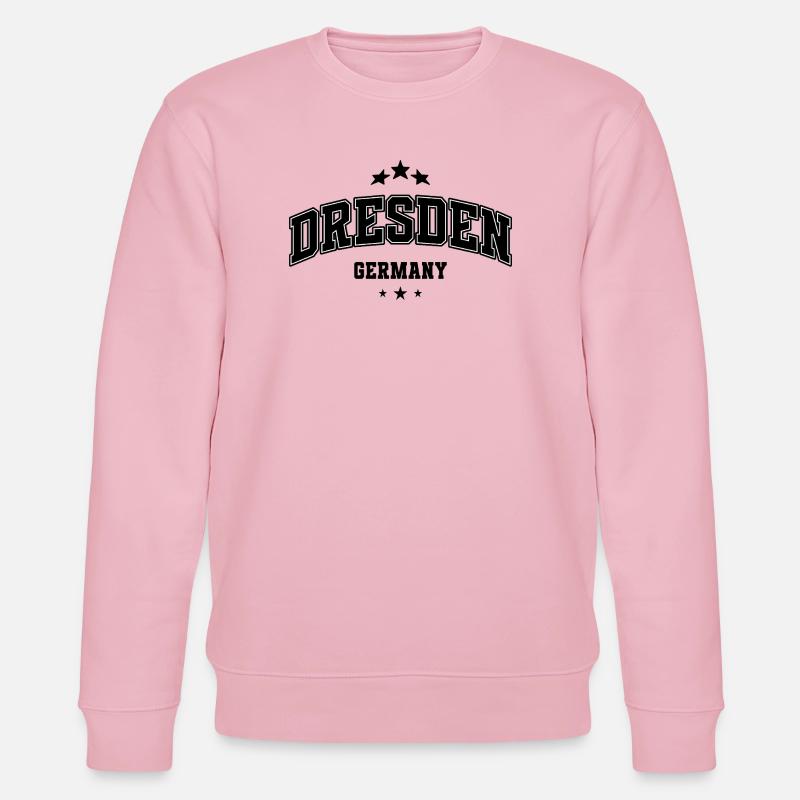 Lettrage à arc de Dresde - Sweat bio CHANGER Stanley/Stella Unisexe - rose pâle