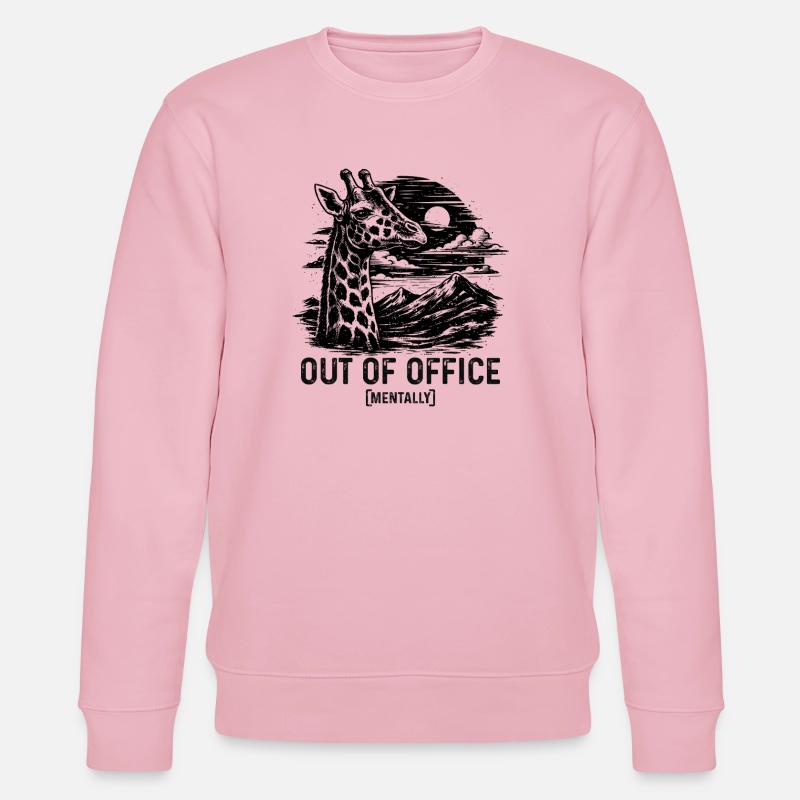 Außerhalb des Büros (geistig) - Stanley/Stella Unisex Bio-Sweatshirt CHANGER  - Hellrosa