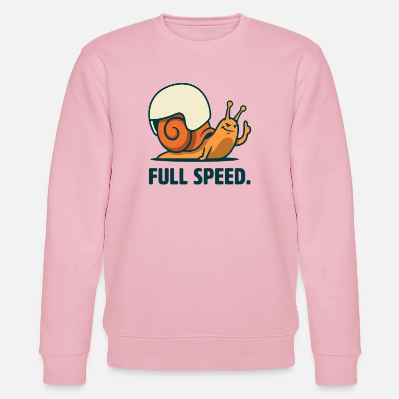 Schnecke mit voller Geschwindigkeit - Stanley/Stella Unisex Bio-Sweatshirt CHANGER  - Hellrosa