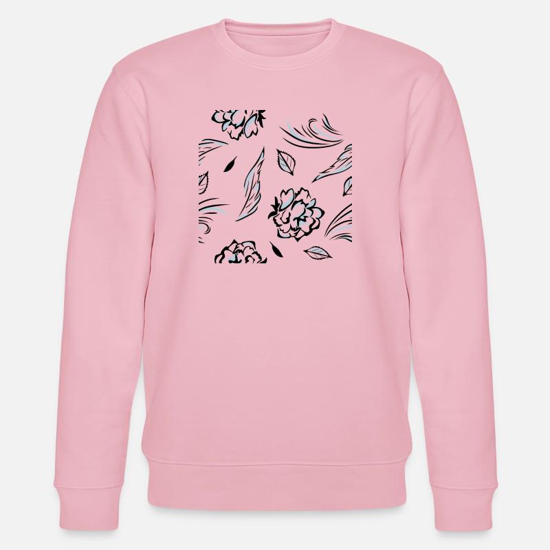 Seamless_pattern_with_roses - Stanley/Stella Unisex Bio-Sweatshirt CHANGER  - Hellrosa