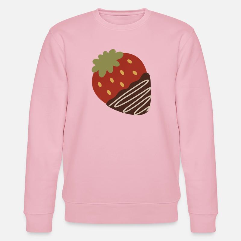 Fraise trempée dans le chocolat - Sweat bio CHANGER Stanley/Stella Unisexe - rose pâle