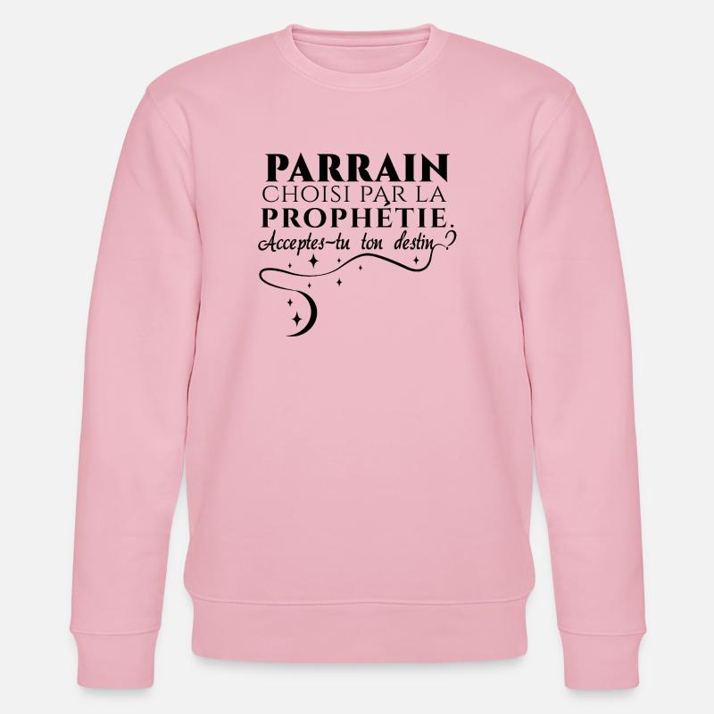 Pate durch Prophezeiung auserwählt - Stanley/Stella Unisex Bio-Sweatshirt CHANGER  - Hellrosa