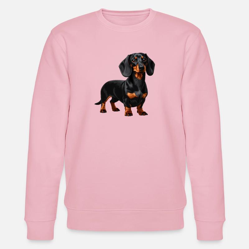 Black & Tan Dackel – Wursthund - Stanley/Stella Unisex Bio-Sweatshirt CHANGER  - Hellrosa