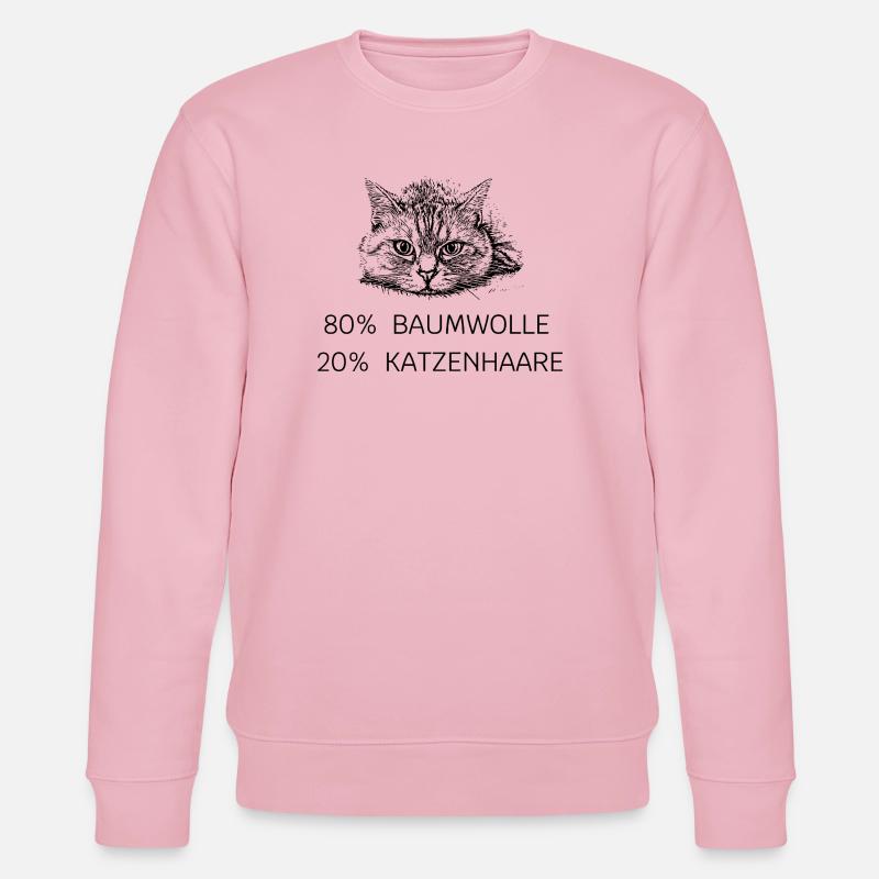 80 % coton - 20 % poils de chat - Sweat bio CHANGER Stanley/Stella Unisexe - rose pâle