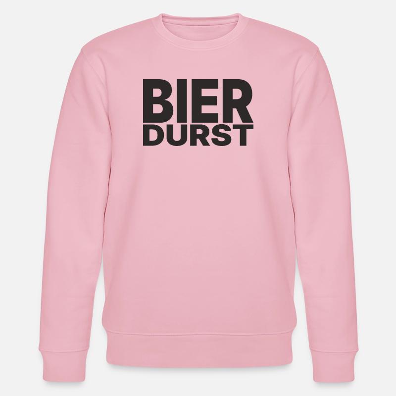 Bierdurst – Zeit für ein kühles Bier - Stanley/Stella Unisex Bio-Sweatshirt CHANGER  - Hellrosa