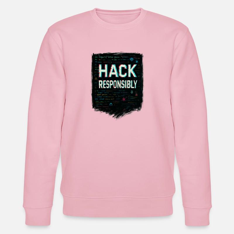Cybersécurité : Hack Responsibility - Sweat bio CHANGER Stanley/Stella Unisexe - rose pâle