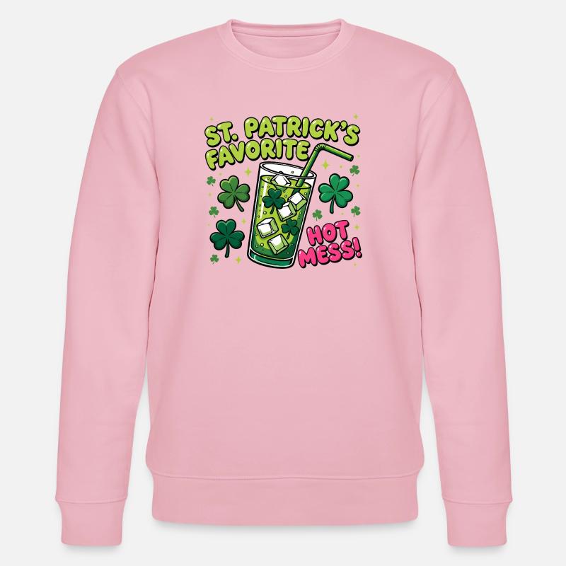 St. Patricks Lieblingschaos - Stanley/Stella Unisex Bio-Sweatshirt CHANGER  - Hellrosa