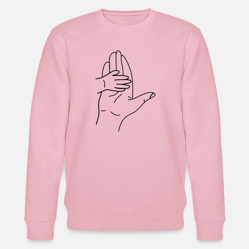 Silhouette de la main dans l’étreinte - Sweat bio CHANGER Stanley/Stella Unisexe - rose pâle