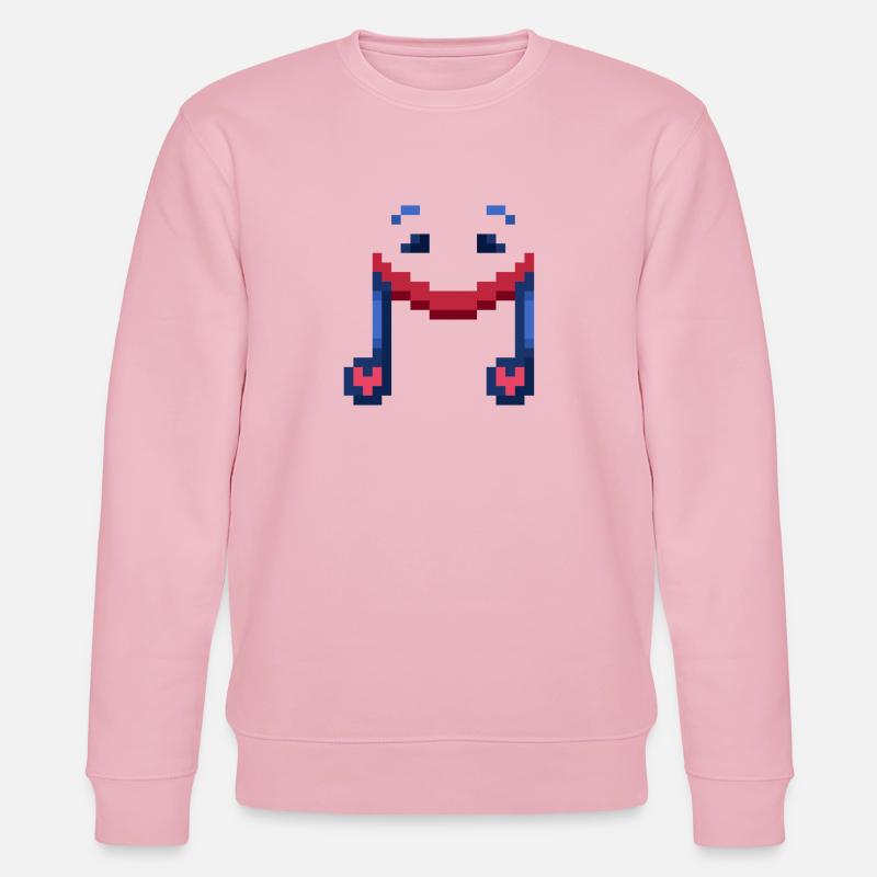 Smiling Musical Note Pixel Art - Stanley/Stella Unisex Bio-Sweatshirt CHANGER  - Hellrosa
