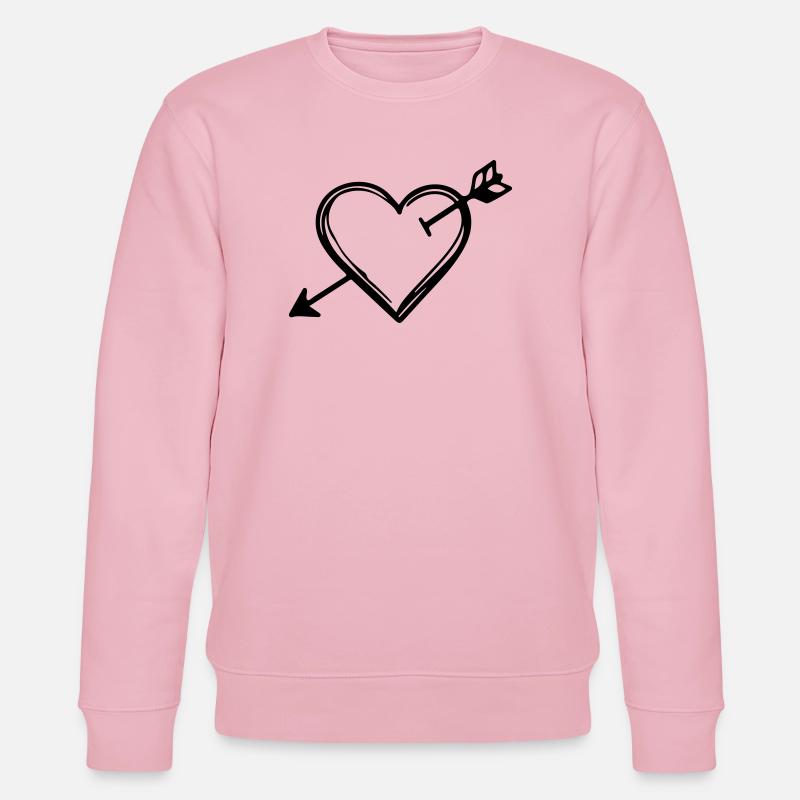 Herz Pfeil Symbol - Stanley/Stella Unisex Bio-Sweatshirt CHANGER  - Hellrosa