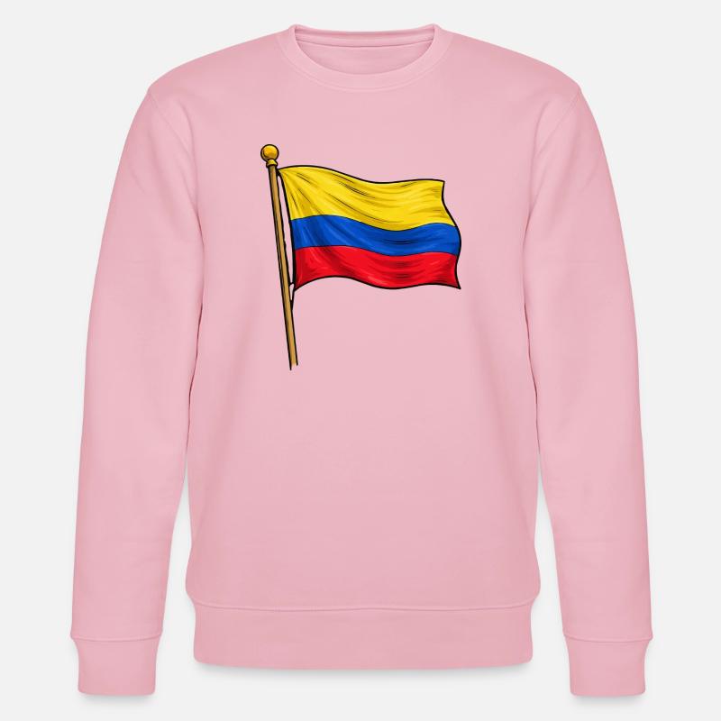 Drapeau de la Colombie - Sweat bio CHANGER Stanley/Stella Unisexe - rose pâle