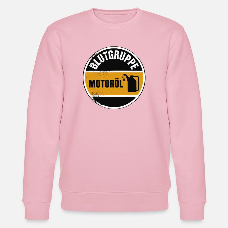Blutgruppe Motoröl Schrauber Design - Stanley/Stella Unisex Bio-Sweatshirt CHANGER  - Hellrosa