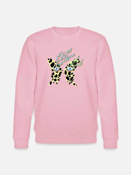 butterfly_with_eyes - Sweat bio CHANGER Stanley/Stella Unisexe - rose pâle