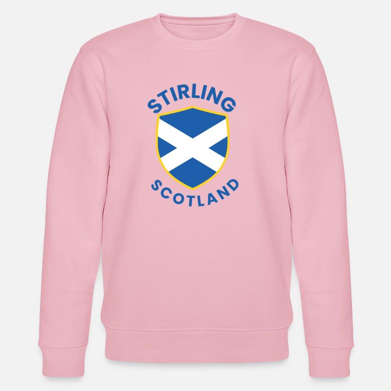 Stirling Scottish Shield Design - Stanley/Stella CHANGER Unisex Organic Sweatshirt - cotton pink