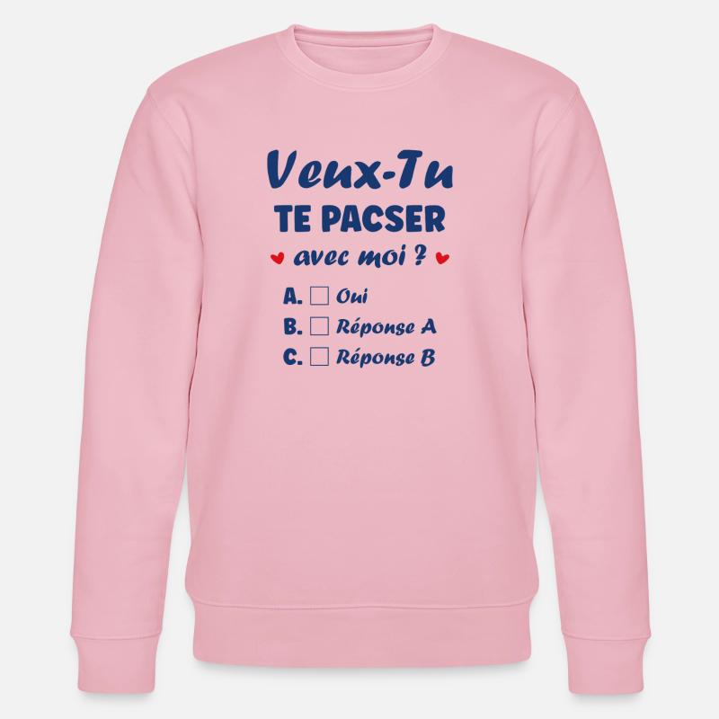 Demande de pacs - Sweat bio CHANGER Stanley/Stella Unisexe - rose pâle