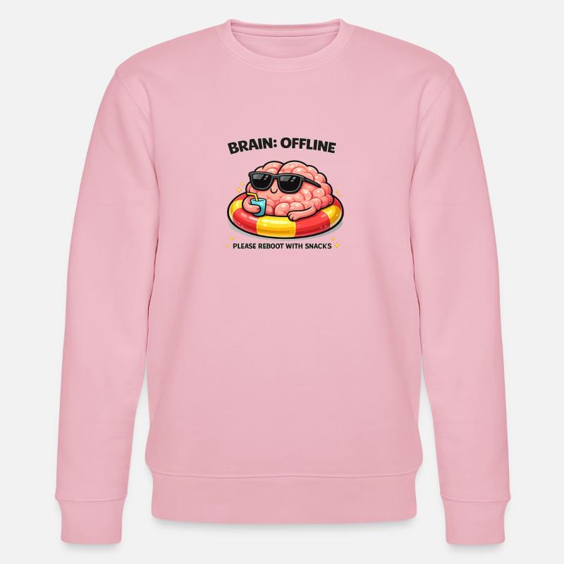 Gehirn Offline Snack Reboot - Stanley/Stella Unisex Bio-Sweatshirt CHANGER  - Hellrosa