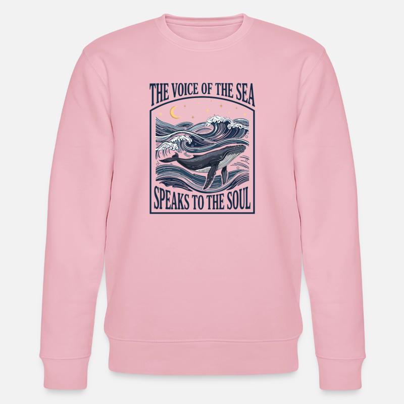 Ästhetischer Wal im Meeresleben – Ozeankunst - Stanley/Stella Unisex Bio-Sweatshirt CHANGER  - Hellrosa