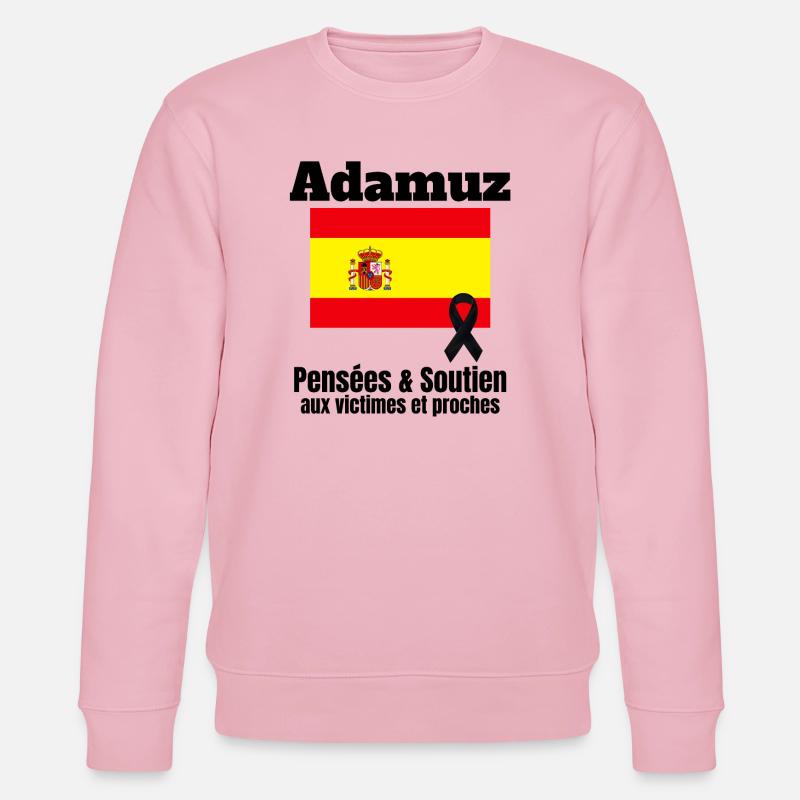 Spanien, Spanien, spanische Flagge - Stanley/Stella Unisex Bio-Sweatshirt CHANGER  - Hellrosa