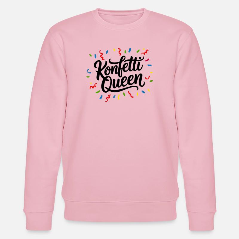 Konfetti Queen Party - Stanley/Stella Unisex Bio-Sweatshirt CHANGER - Hellrosa