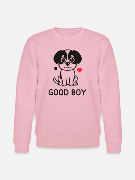 Good Boy – Cute Dog Motif - Stanley/Stella CHANGER Unisex Organic Sweatshirt - cotton pink