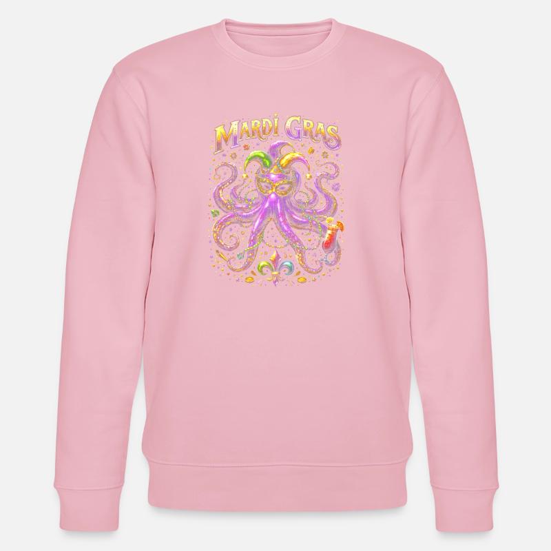 Masque de pieuvre de Mardi Gras - Sweat bio CHANGER Stanley/Stella Unisexe - rose pâle