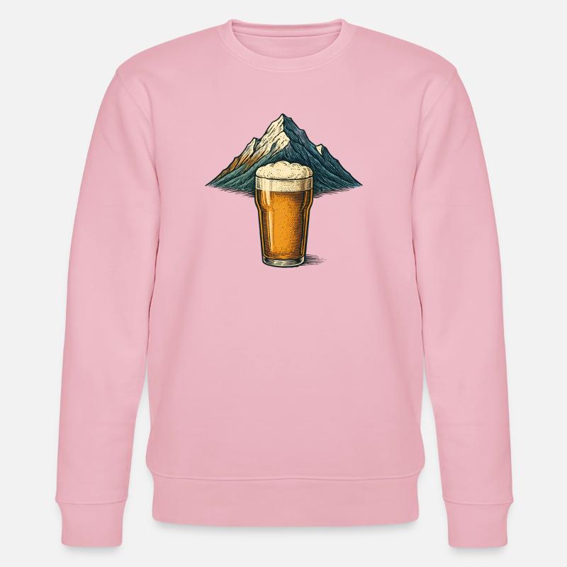 Bergbier Berglandschaft - Stanley/Stella Unisex Bio-Sweatshirt CHANGER - Hellrosa