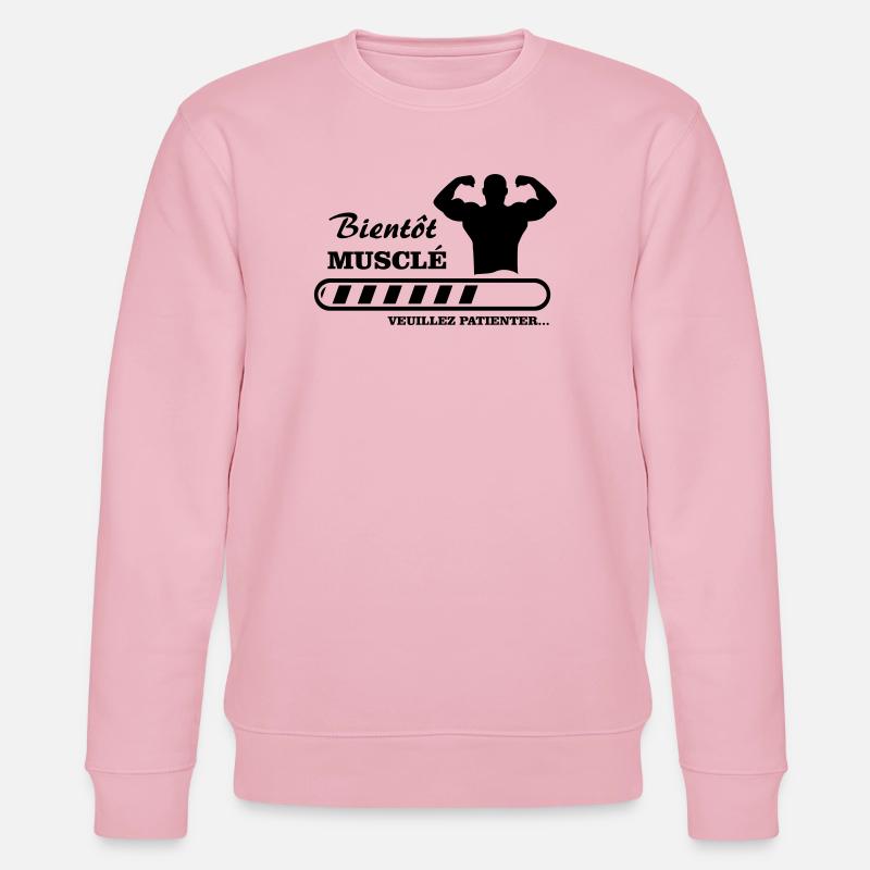 bientôt musclé  - Sweat bio CHANGER Stanley/Stella Unisexe - rose pâle