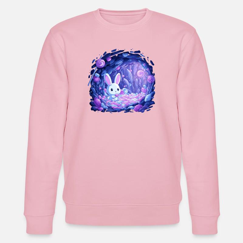 Sugar Cave Bunny in Candy Light - Stanley/Stella CHANGER Unisex Organic Sweatshirt - cotton pink