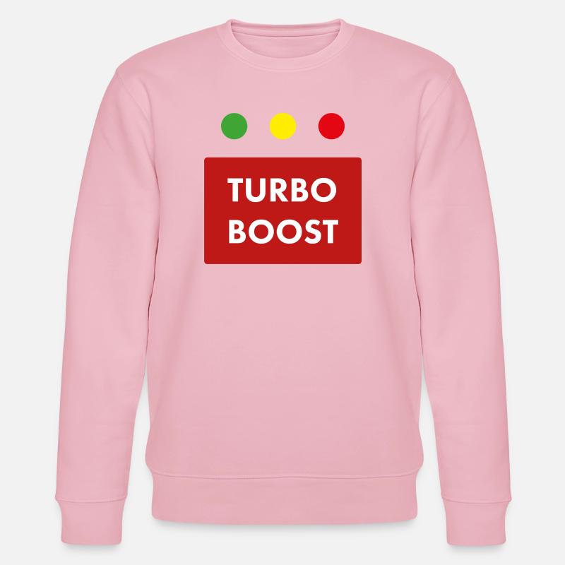 Turbo Boost Retro-Text - Stanley/Stella Unisex Bio-Sweatshirt CHANGER  - Hellrosa