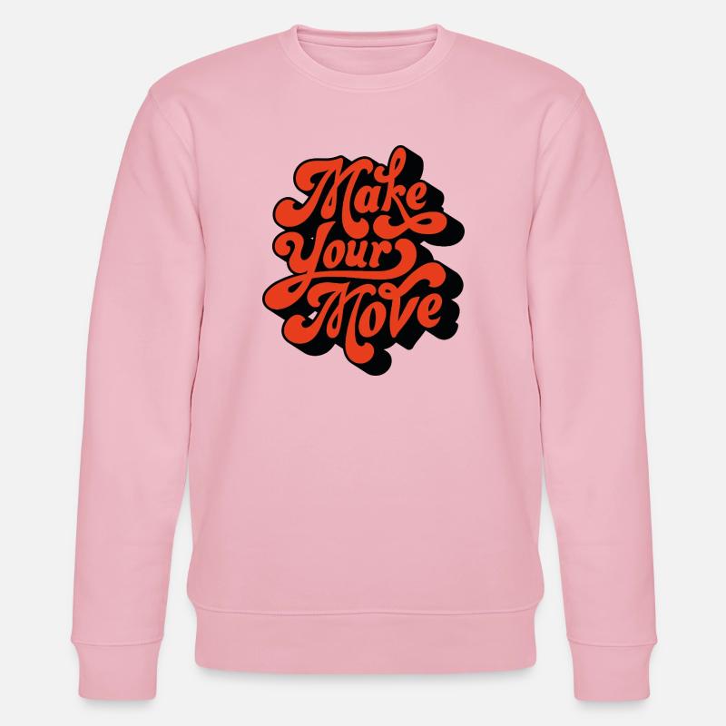 Script rétro de Faire ton Coup - Sweat bio CHANGER Stanley/Stella Unisexe - rose pâle