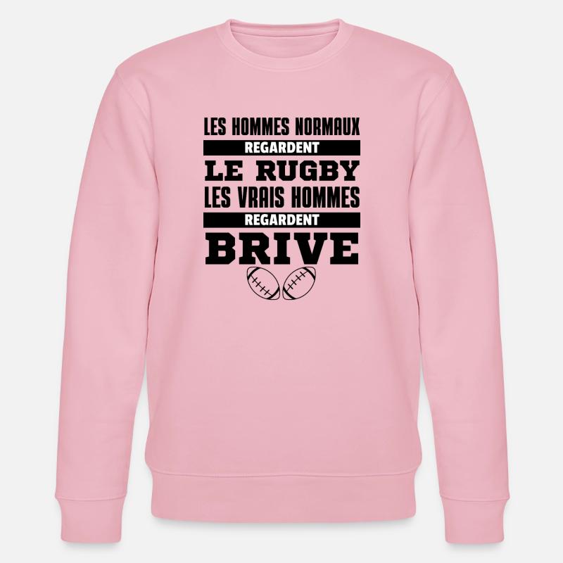 Rugby Brive Real Men - Stanley/Stella Unisex Bio-Sweatshirt CHANGER  - Hellrosa