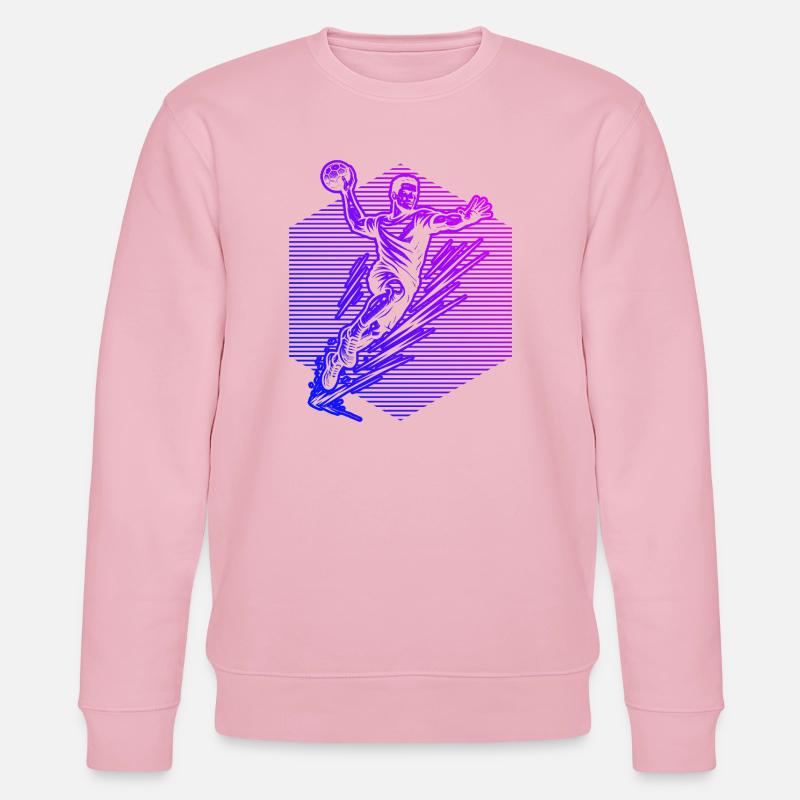 Message clair de handball pour hommes - Sweat bio CHANGER Stanley/Stella Unisexe - rose pâle