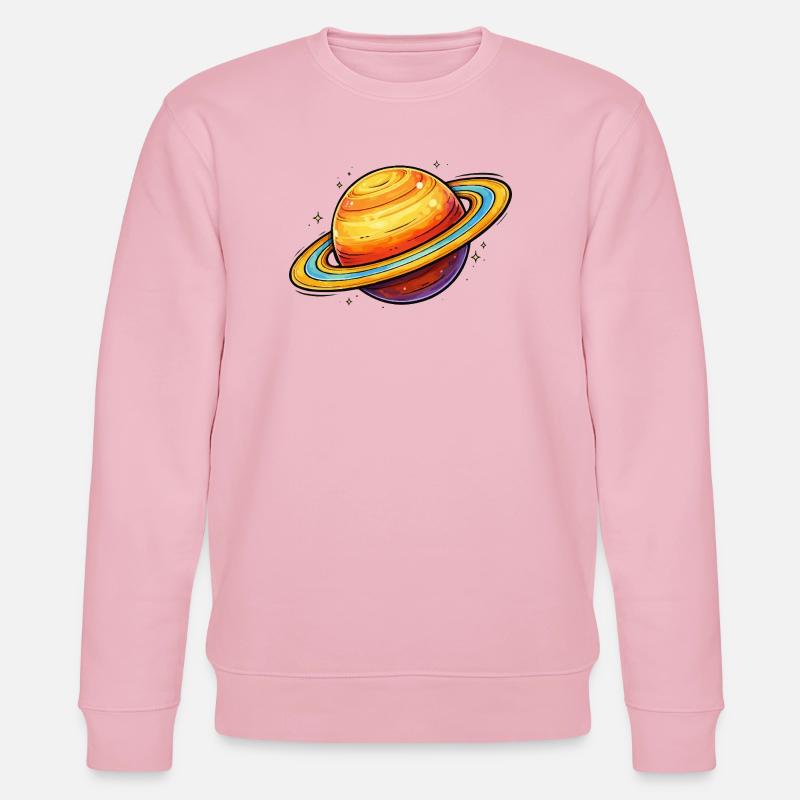 Planète Saturne - Sweat bio CHANGER Stanley/Stella Unisexe - rose pâle