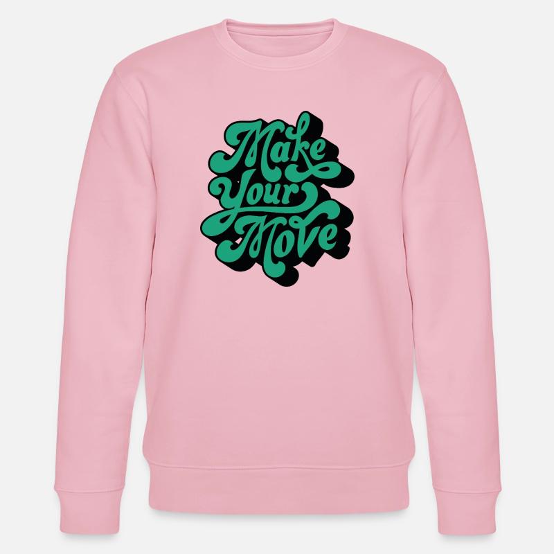 Mach deinen Schritt – Retro-Skriptmotiv - Stanley/Stella Unisex Bio-Sweatshirt CHANGER  - Hellrosa