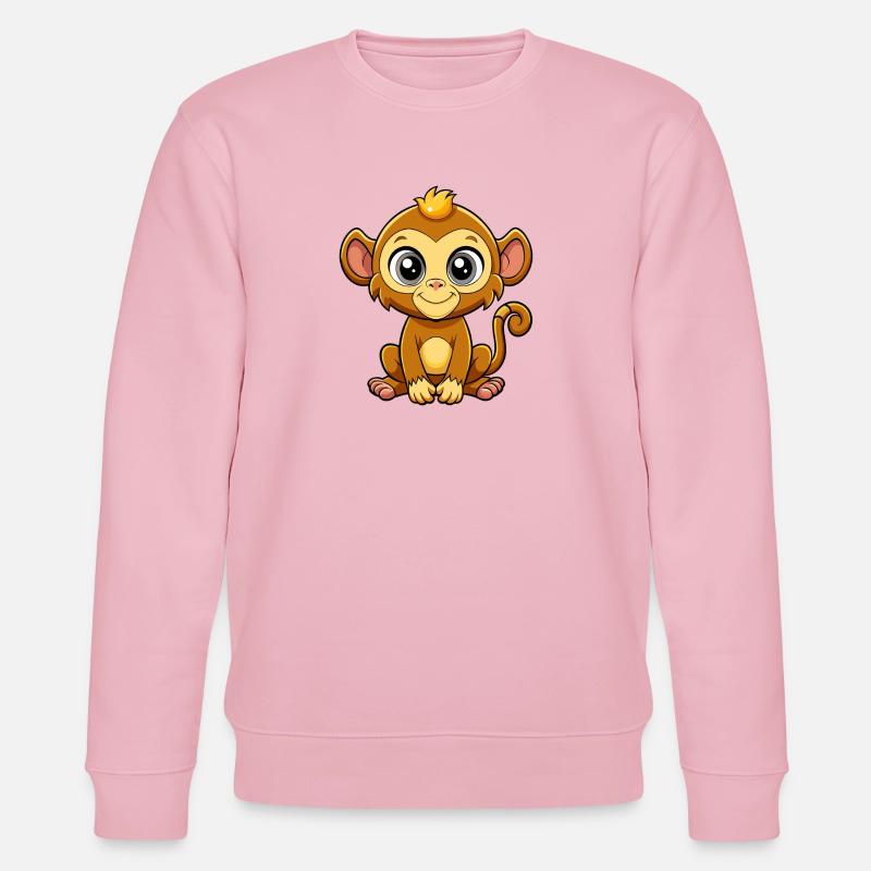 Bébé singe - Sweat bio CHANGER Stanley/Stella Unisexe - rose pâle